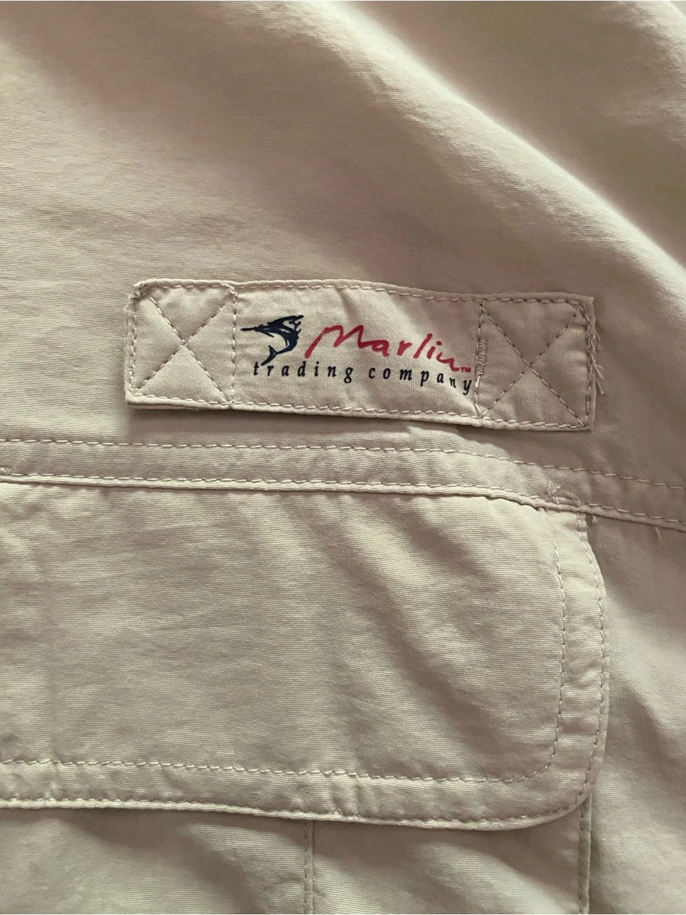 Marlin - Khaki Colored Long Sleeve Button Fishing Shirt - size XL (mens) - Picture 8 of 14